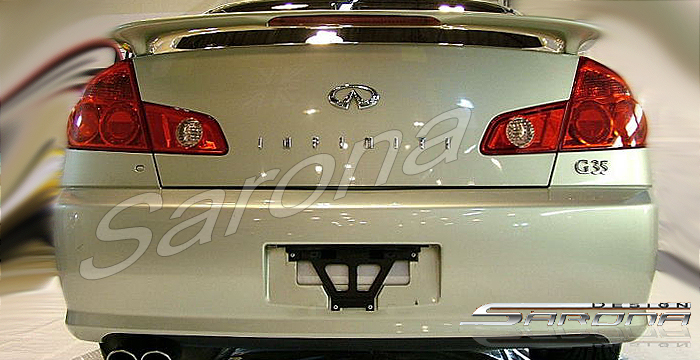 Custom Infiniti G35 -4DR Trunk Wing  Sedan (2003 - 2006) - $169.00 (Manufacturer Sarona, Part #IF-015-TW)
